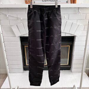 A-Cold-Wall* Black All-Over Logo Prints Nylon Jogger Pants